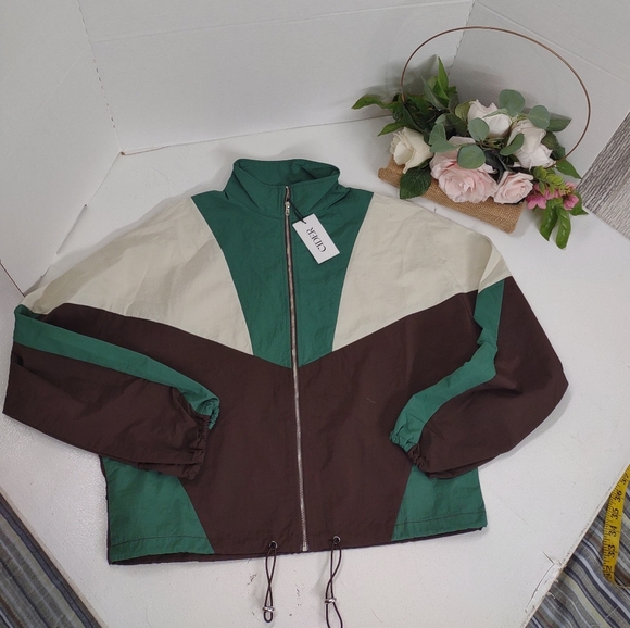 Cider Jackets & Blazers - Cider Green Jacket with Zip Detail